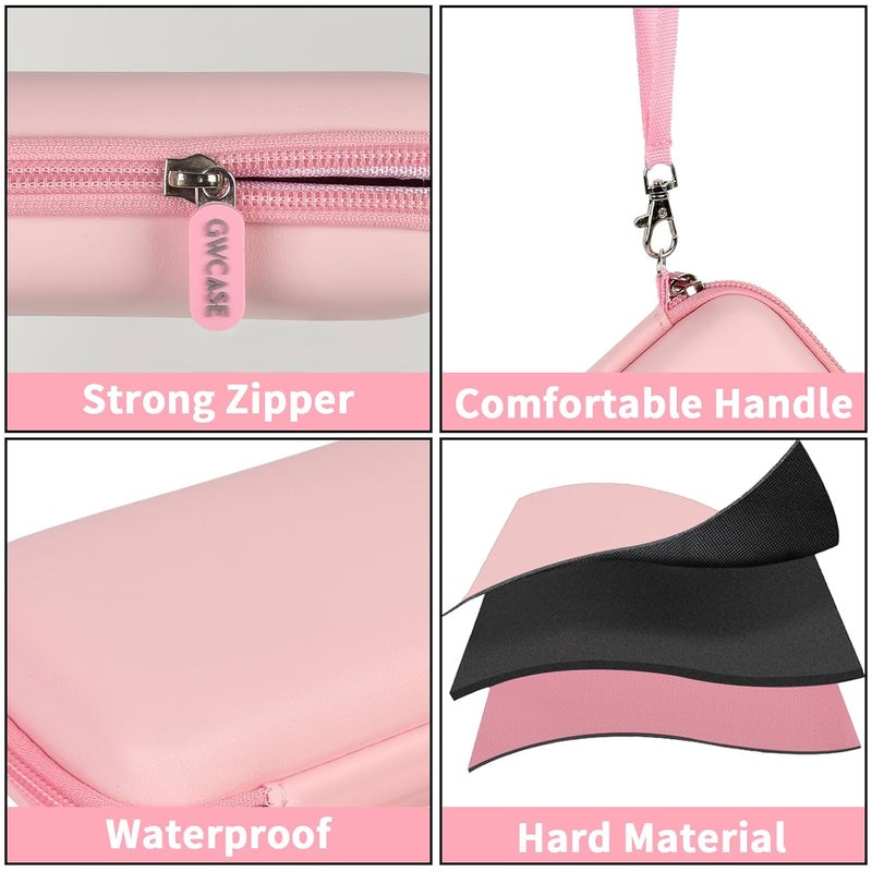 GWCASE حافظة متوافقة مع وحدة التحكم في الألعاب الرجعية RG35XX H، منظم تخزين للاعب محاكي الألعاب المحمولة لأنبرنيك لأجهزة RG35XX H/ RG28XX ريترويد بوكيت، بطاقة TF وكابل (صندوق فقط) (وردي) - Image 3